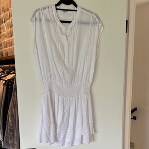 Rails White Button-Down Mini Dress